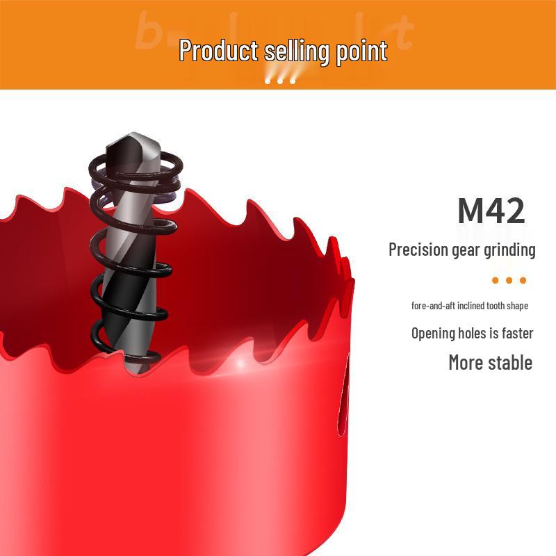 M42 Bi-metal Hole Saw for Wood, Metal, Gypsum, Plastic, and Iron Drilling