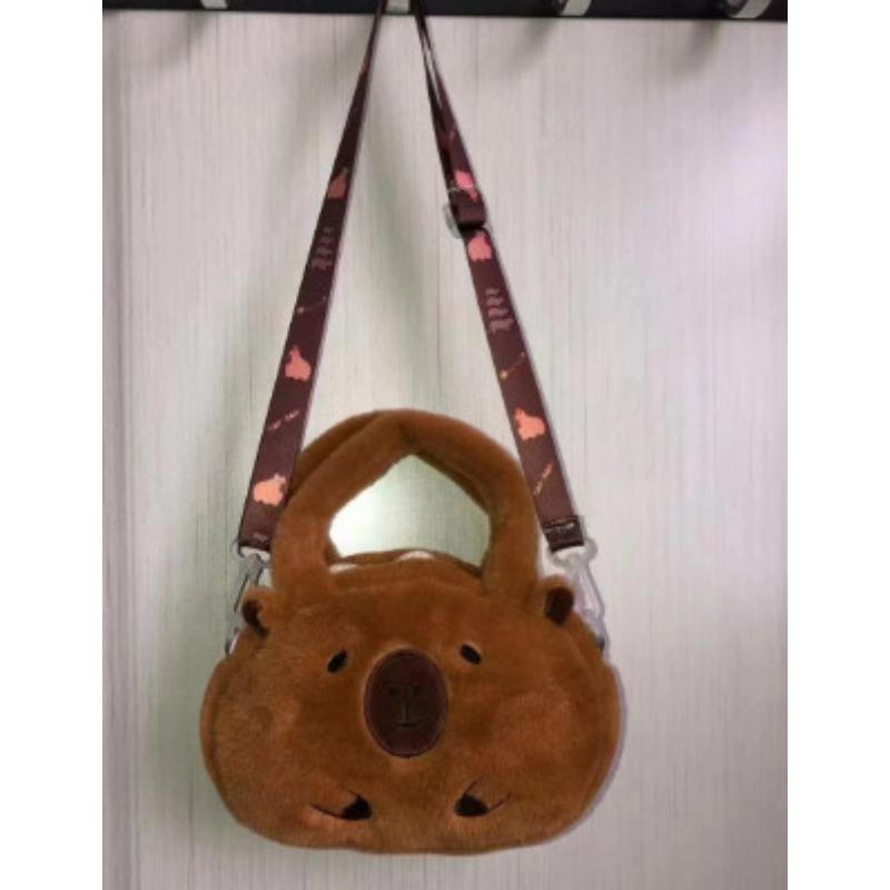 Capibara Plush Capybara Backpack Cute Versatile Hair Bag Female Cartoon Student Small Backpack
