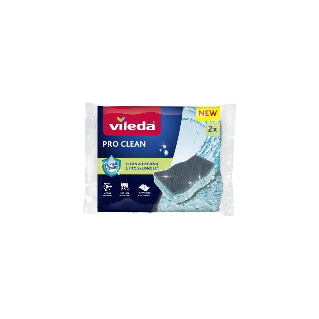 Vileda Pro Clean Dish Scourer with Enzymes, Profiled Shape