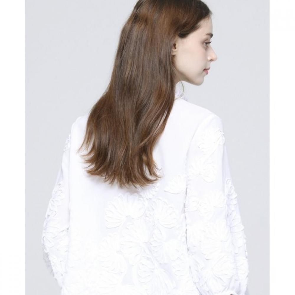 Son Jung Wan Women Frill Neck Flower Embroidery Shirt Zdr6262141