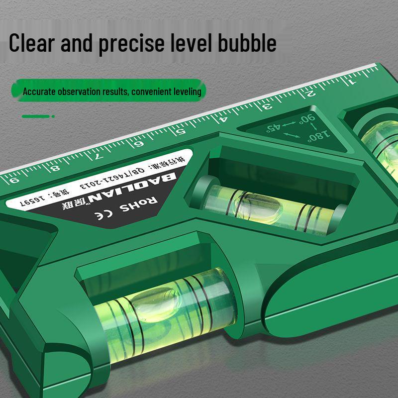 High-Precision Mini Magnetic Spirit Level Protractor Ruler