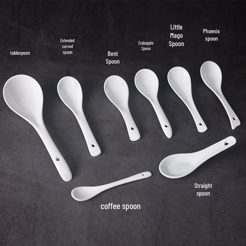 Korean-Style Ceramic Soup & Dessert Spoon Set