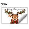 Decorative Glass Door Decals Christmas Reindeer Static Window Stickers, PVC Waterproof Elk Cling for Holiday Indoor Outdoor Decor Home Decoration,