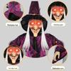 Lila Geräuschaktivierter leuchtender schreiender Hexenanhänger für Halloween-Spukhaus-Dekoration