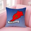 Morocco Mar Flag Cushion Cover Eco-Friendly Odorless Healthy Pillowcase Soft & Comfortable Kid-Safe No Filling