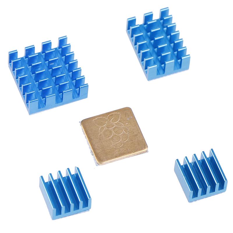 5Pcs For Raspberry Pi 2/3/4 3B+ 4B Aluminum Heatsink Radiator Cooler Kit