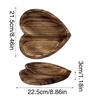 Wood Tray Wooden Trays For Decor Heart Shaped Hand Carved Natural Craft Plate Fruit Bowl Creative For Kitchen Dining Appetizer