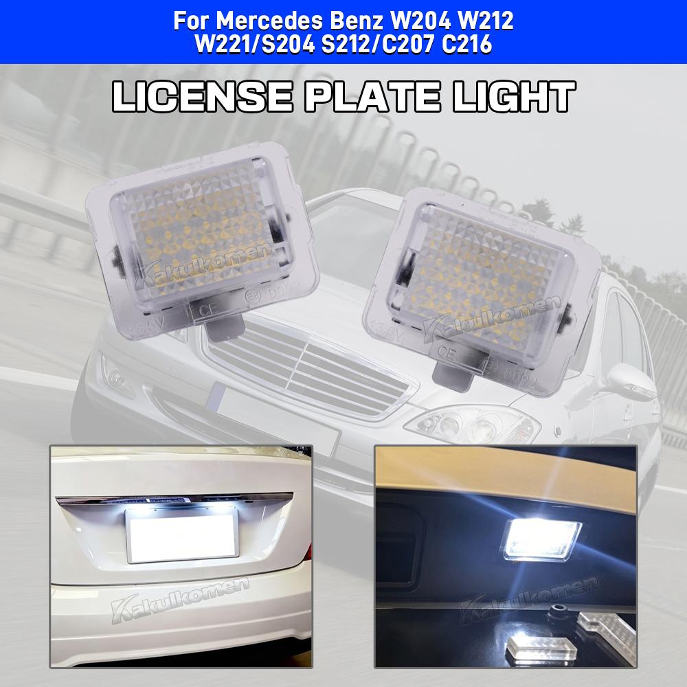 Error Free Car LED Number License Plate Light Lamp Kit for Mercedes C-Class W204 S204 E-Class W212 S212 C207 CL-Class C216 W211