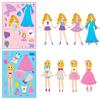 6 Pack Pink Princess Face Changer Sticker Little Girl Cartoon Cute Diy Princess Make A Face Puzzle Sticker
