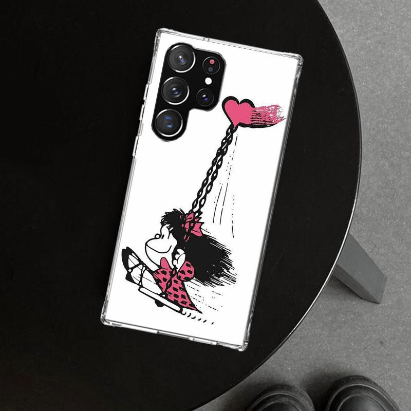 Cartoon Cute Mafalda Phone Case Cover for Samsung Galaxy S26 S25 Edge S24 S23 Ultra S22 Plus S21 FE S20 + Art Customized Fundas