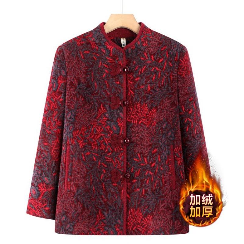 Coat winter thickened clothes autumn and winter velvet old lady year 0 coat