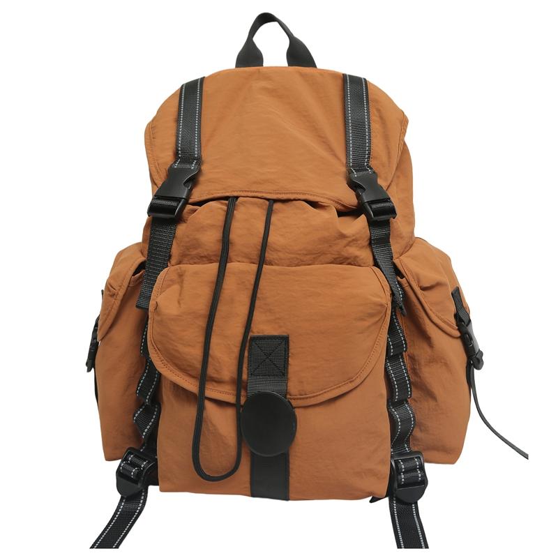 

Large Capacity Nylon Women s Backpack Lightweight Backpack Student School Bag коричневий