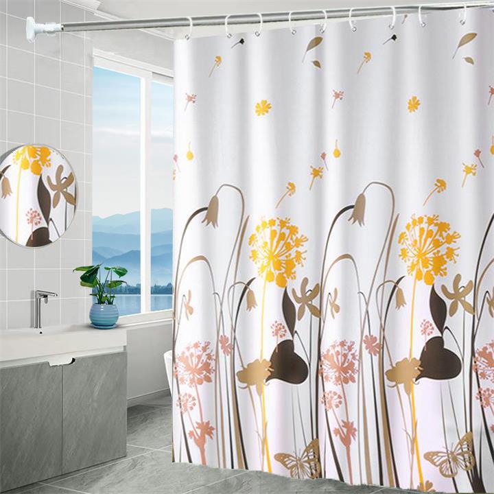 

Shower Curtain Waterproof, Mildew-proof, Shading, Hook-free, Bathroom Dry and Wet Separation, Bathroom Shading Curtain W80XH180CM