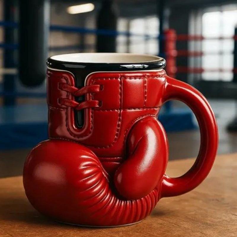 Cartoon Boxing Glove Mug Cup Portable Desktop Centerpiec Funny Water Container Coffee Milk Tea Drinkware For Couple Friend