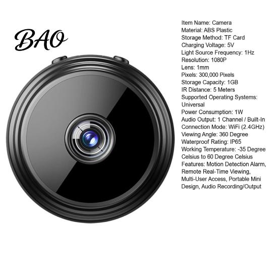 Indoor Mini Surveillance Camera A9 Smart Home Security Camera, 1080P Wireless WiFi Cam with Night Notifications Vision, Two-Way Audio, Motion