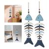 Wood Fish Decor Fishbone Wall Decor Antique Gift Easy to Hang Art Wall Hanging Ornament for Living Room Beach Theme Farmhouse