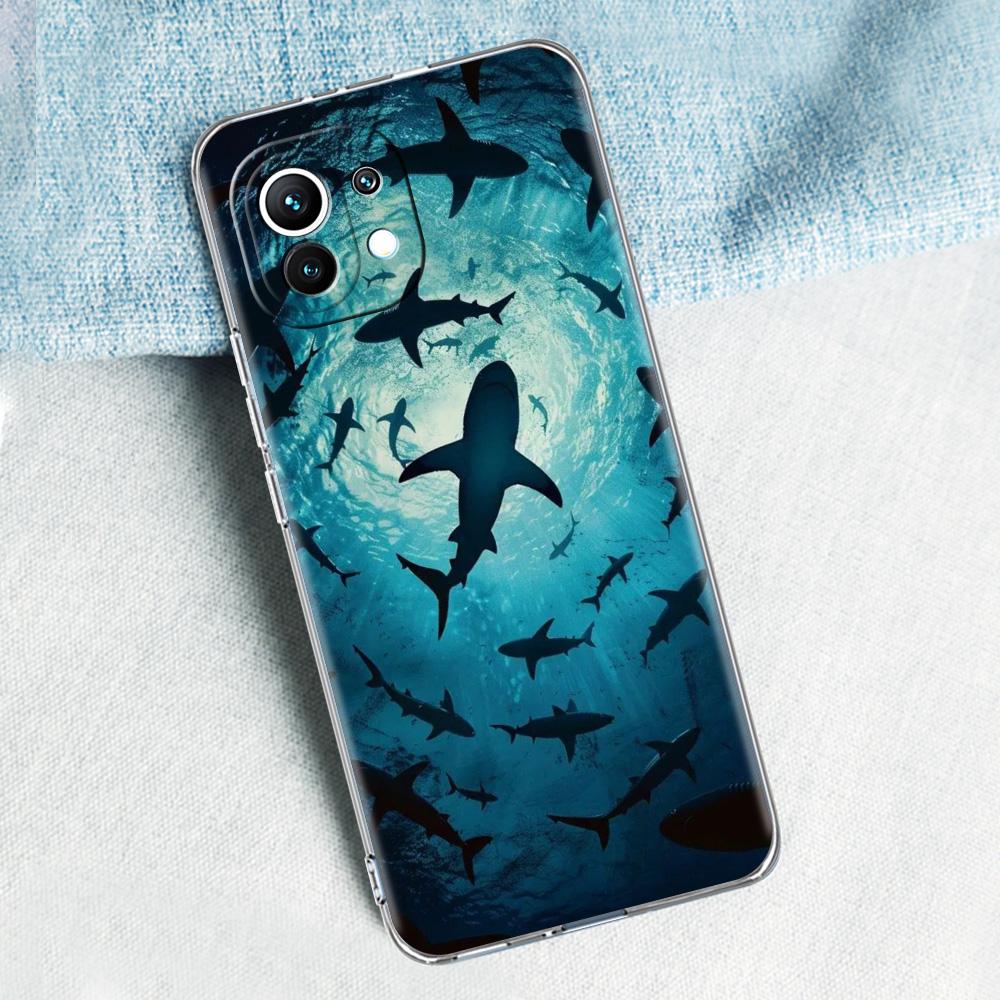 Phone Case For Xiaomi Mi 15 14 13 12 11 Lite 15T 13T 12T Pro Poco X7 X6 X5 Pro 5G X3 NFC F7 F6 F5 Clear Cover Scuba Diving