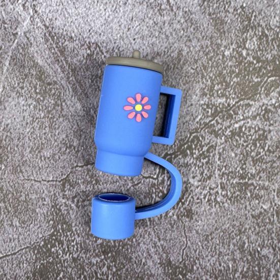 2 ks silikonové víčko na brčko Prachotěsný kryt na nápoj Měkké nástavce na brčko pro 10mm brčka Opakovaně použitelné víčko na brčko pro venkovní cestování do kanceláře