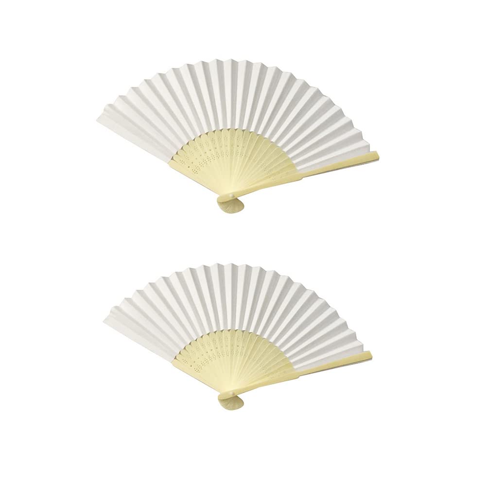 

Xiang Ru Set of 2 White Fans Perfect for Cooling Dance Shogi DIY White - Down, Fans, Festivals, (Japanese Chess), Projects, Stylish, Drawing, Gifts,