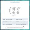 Bamoer White Gold Plated Star Earrings, Solid 925 Sterling Silver Hypoallergenic Earrings for Women Cute Girls' Studs