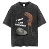 I Dont Like This Rock Its Pissing Me Off Marcus The Worm Washed Vintage Funny Meme Tshirt Men Women Casual Cotton Short Sleeve