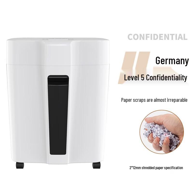 Déchiqueteuse de bureau M&G 5 niveaux Haute Sécurité Prise CN (adaptateur inclus)
