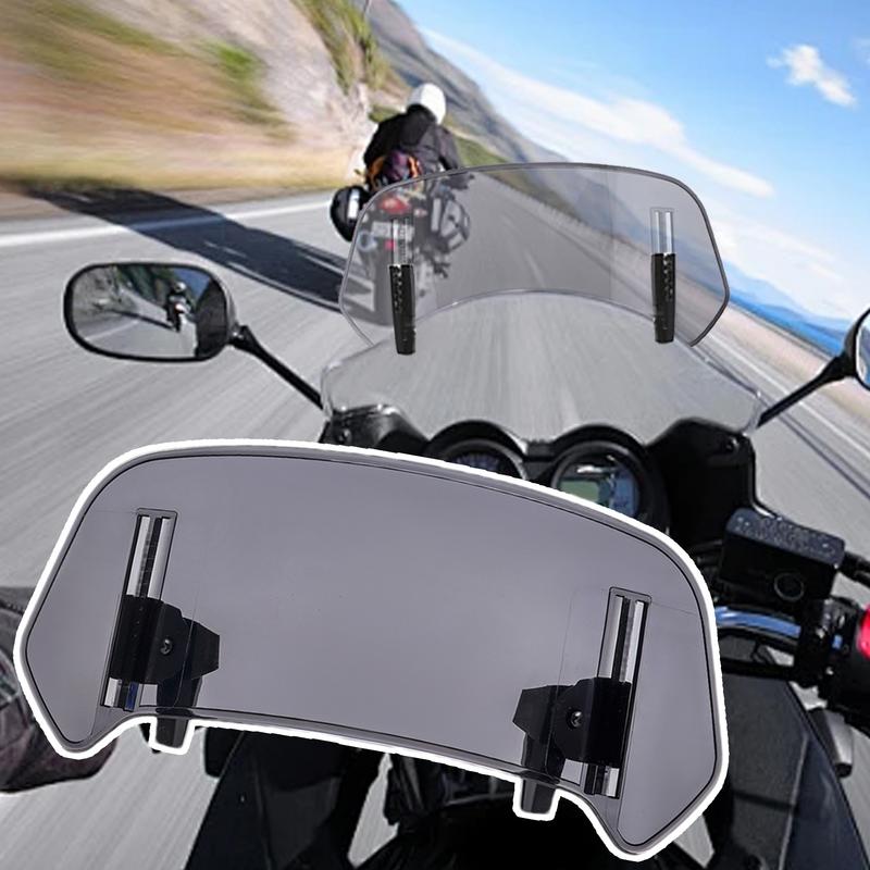 Universal Acrylic Motorcycle Windshield Extension Adjustable Spoiler Clamp-On Windscreen Deflector For Motorcycle Dirt Bikes