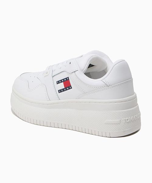 Tommy Jeans Meg Platform Leather Sneakers - White (T52F1Arsc54Jt1Ybs)