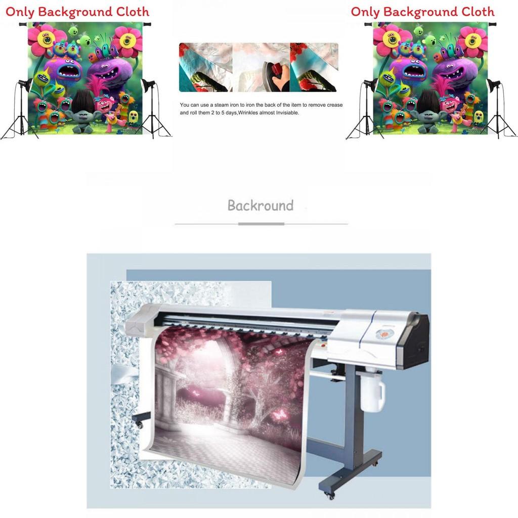 Trolls World Tour Christmas Photography Backdrop For Kids Photo Studio Creative Decor