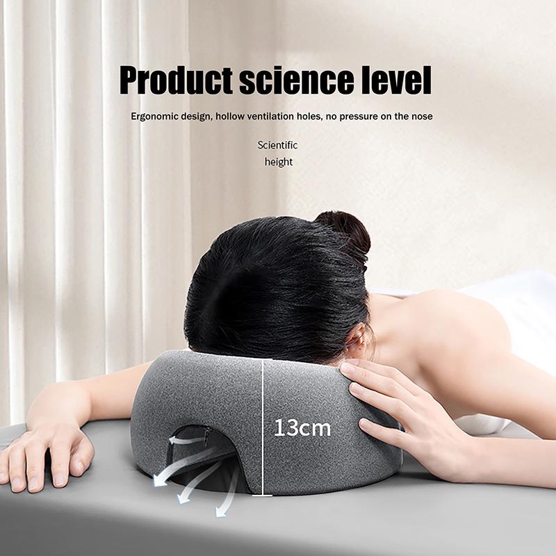 Adjustable Face Cradle Pillow Massage Table Memory Foam Salon Face Rest Hole Professional Spa Facial Bed Pillow Prone Position