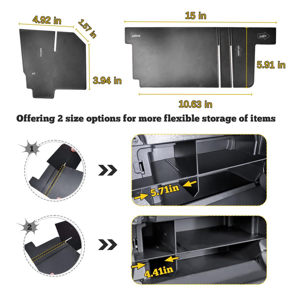 Organizér přihrádky spolujezdce pro Toyota 4Runner 2025+ Vnitřní úložný prostor Přihrádka přihrádky spolujezdce na středové konzoli Autopříslušenství