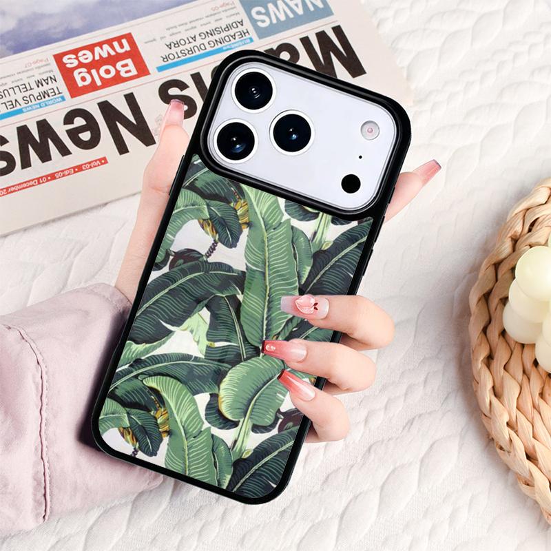 Banana Leaf Phone Case For IPhone 17 16e 15 14 13 12 11 Pro Max Air Mini Soft Protective Cover