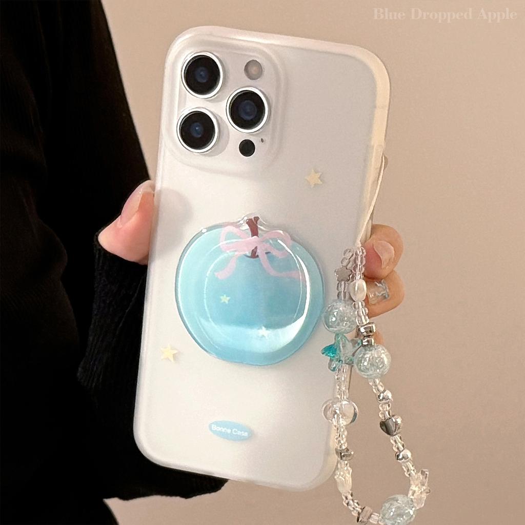 Blue Apple 16 Mobile Phone Case Iphone15promax Suitable for 17 Soft Set 11 Small Fresh Fruit 13 Hanging Chain 12