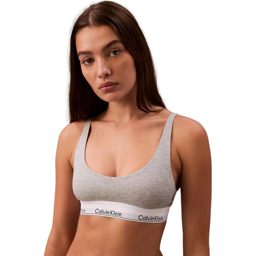 Calvin Klein Letter Bralette Women Underwear Gray QF7586-050