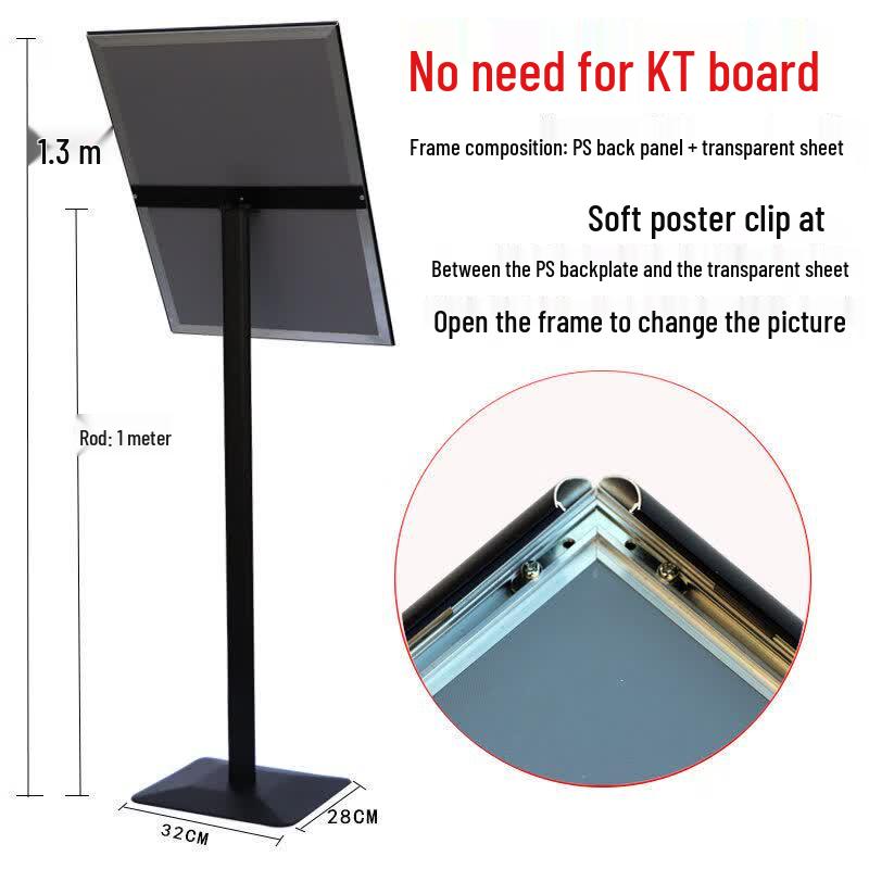 A2 Acrylic Weighted Adjustable Display Stand
