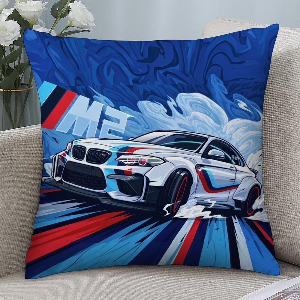 Luxury Rally Sports GTR Race Car Pillow Case Short Plush Sofa Decorative Gift Home Double-sided Printing Cushion