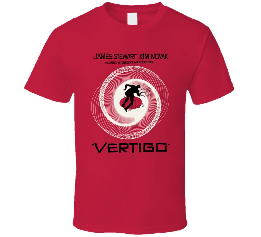 Vertigo, T-Shirt Mens Womens Tees Top, Alfred Hitchcock, Saul Bass, Kim Novak, James Stewart, Movie 4XL