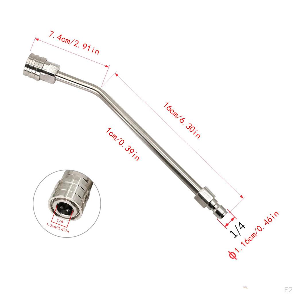 Pressure Washer Gutter Rod Angled Extension Stick Curved Multifunctional Cleaner Attachment for