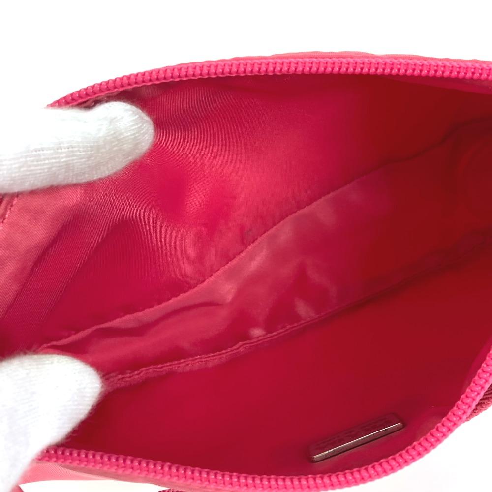 PRADA MV633 Triangle Logo Plate Hand Bag Accessory Pouch Shoulder Bag Pink