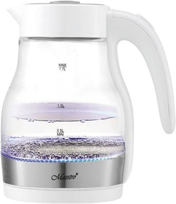Glass Electric Kettle Maestro 1.7L 2200W Mr-061-White