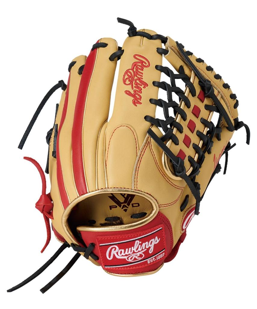 Rawlings Baseball Hyper Tech Color Sync Glove Throw Glove, Junior/Jr., Kids' (GJ5FHTCN8L), All-Around, Camel/Scarlet, Large, Right-Handed