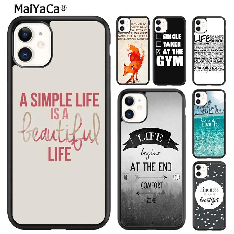 Beautiful Life Inspirational Quote Phone Case For iPhone 17 Air 16 Pro Max 15 14 Plus 12 13 Cover Coque