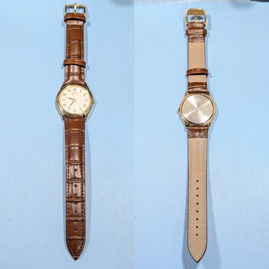 SEIKO Quartz Battery and Strap Working Made in Japan Men's Watch, Replaced, Condition, J-04