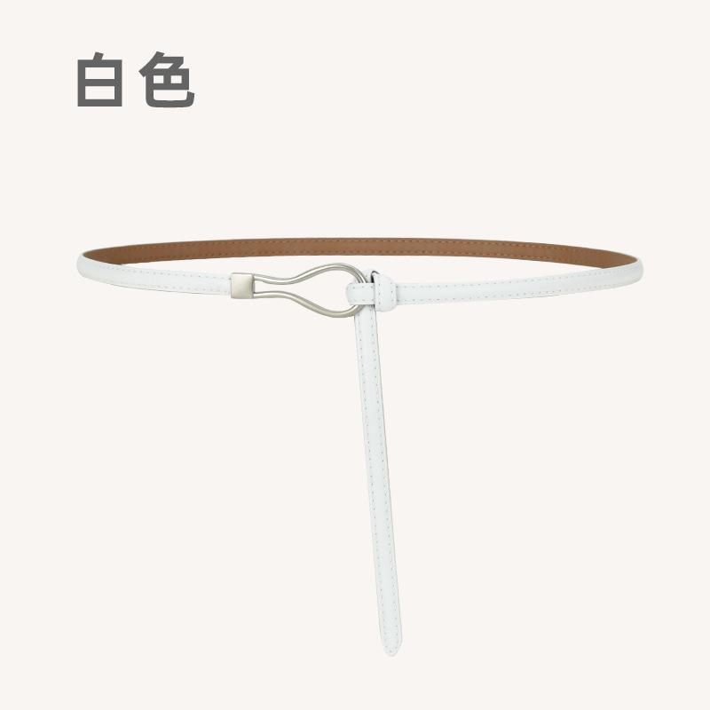 Vier Jahreszeiten Verfügbar Damen Nicht Perforierter Gürtel Dünner Gürtel Leder Dünner Gürtel Nicht Perforiert Dekorativ Vielseitig Kleiderriemen