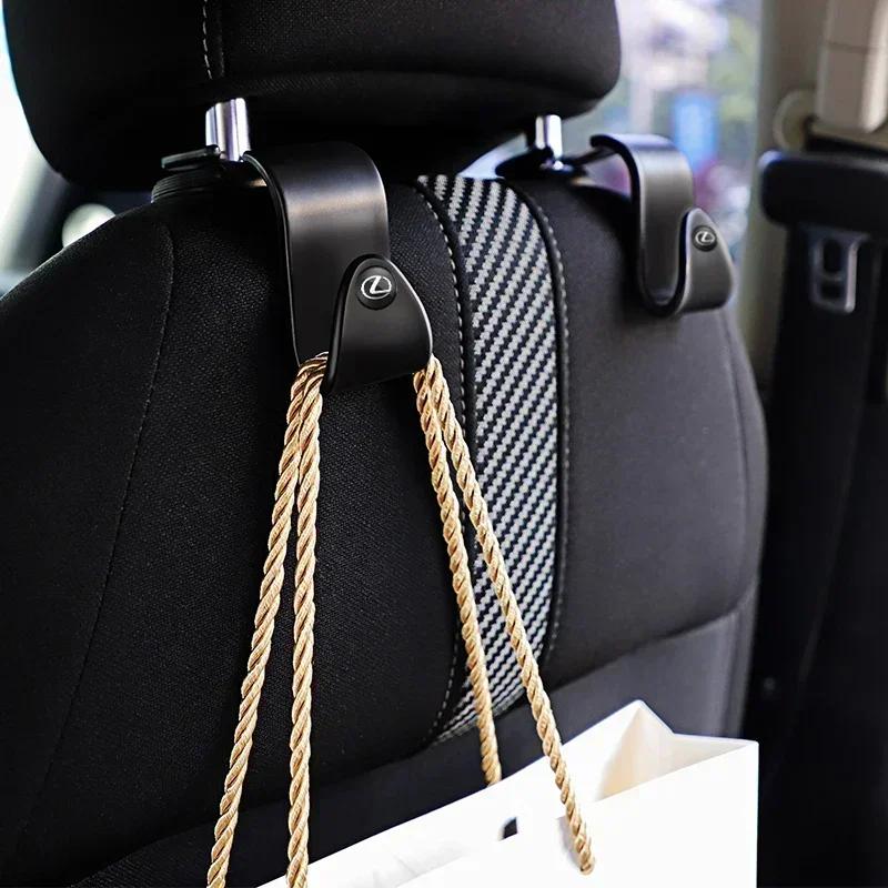 For Lexus Logo RX330 NX300H IS200 IS250 GX470 CT200H ES200 GS430 RX300 IS300H ABS Car Seat Back Hooks Hanging Holder Clips AEY1