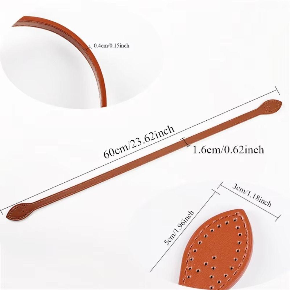 2Pcs Portable PU Leather Shoulder Bag Strap Replacement Core Stitching Bag Belt Detachable Handbag Band Handle Bag Accessories