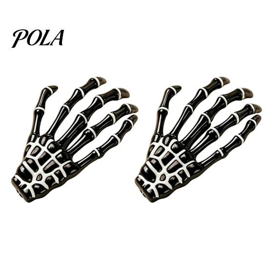 2Pcs Gothic Dark Style Hairpins, Hair Pins for Bangs, Skeleton Hand Bone Hair Clips for Halloween Cosplay Photography Props