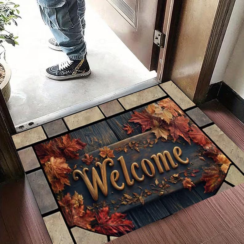 Rose Patterned Door Mat A Pink Floral Design Suitable Kitchens Laundry Rooms Offices Balconies Fashionable Home Decor Carpets