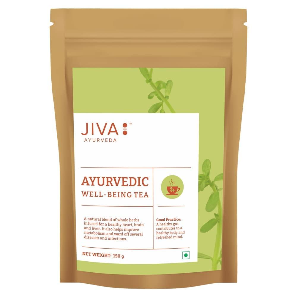 Jiva Ayurvedic Ginger Tea Pack Of 3 – 150 G, Caffeine Free, Immunity Boost, Digestive Support, Cholesterol Management