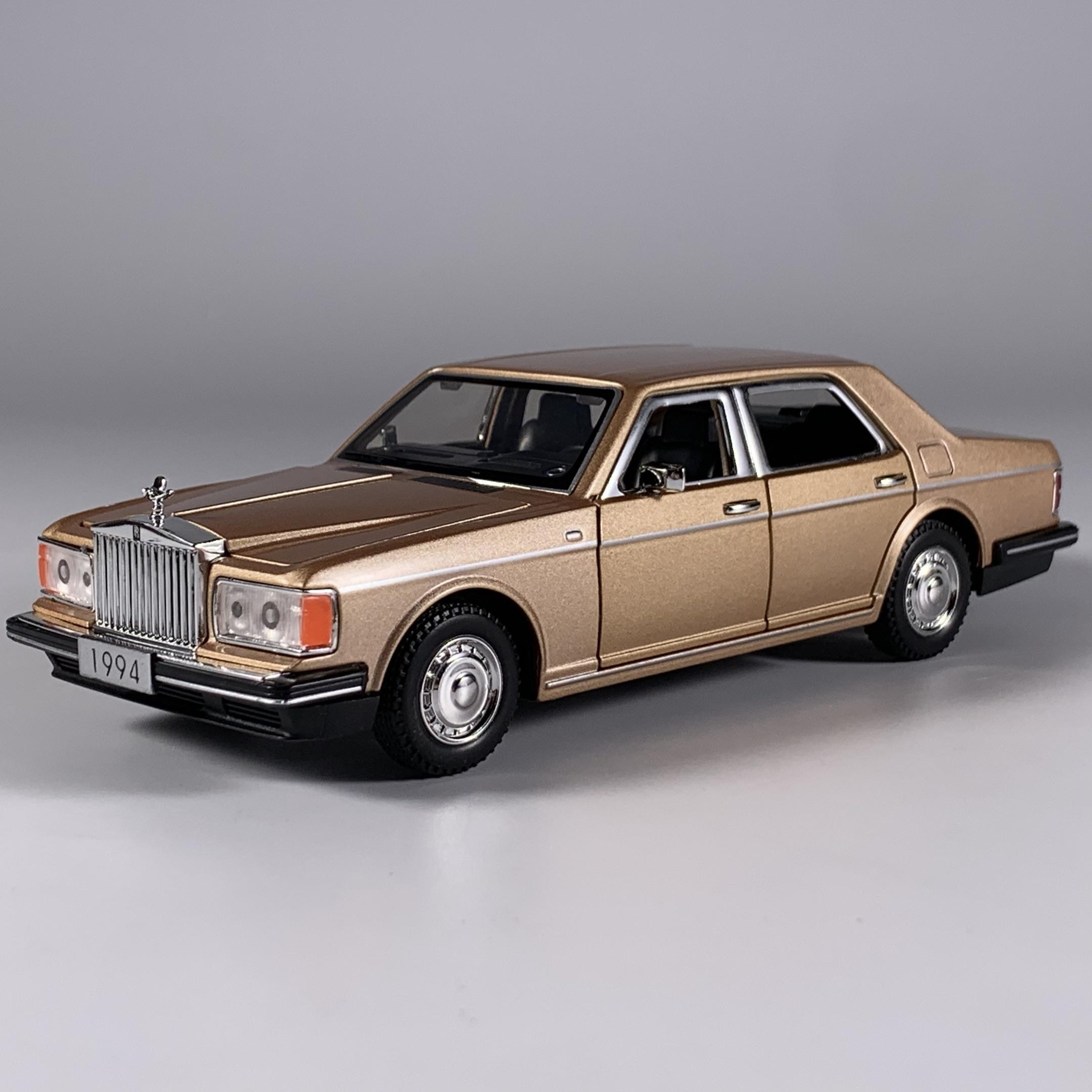 1:32 1994 Rolls Royce Silver Spur Лимузин Сплав Металл Литая Модель Автомобиля Украшение для Домашнего Компьютера Настольный Дисплей Мини Подарок для Взрослого золотой